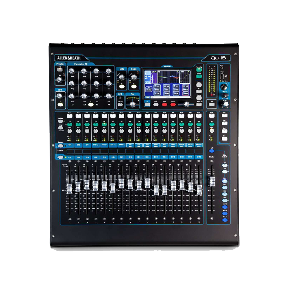 AVIT PA HIRE DIGITAL MIXERS Allen & Heath QU16 Digital Mixer Hire